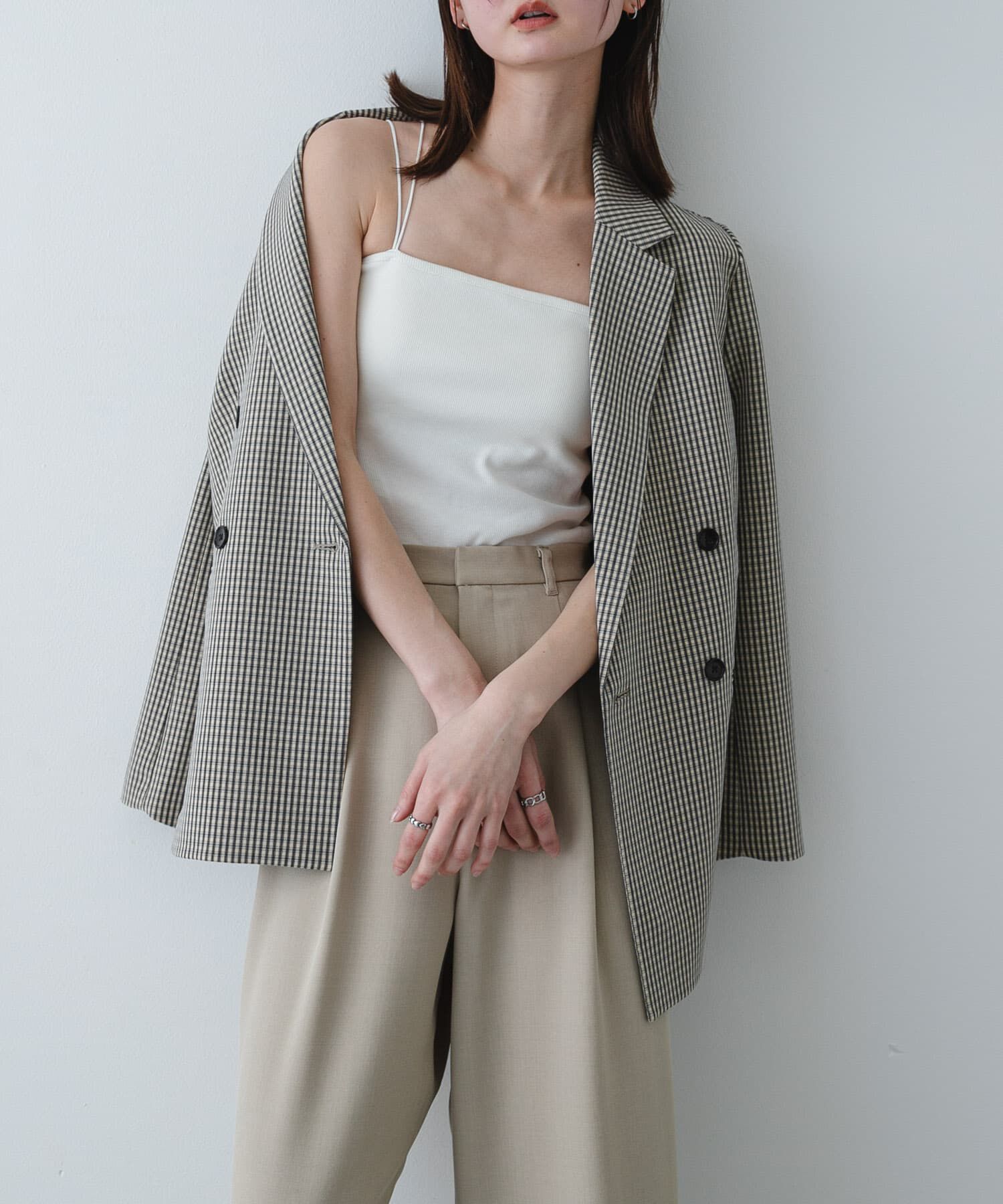 SENSE OF PLACE by URBAN RESEARCH「ダブルストラップカップツキキャミソール」|キャミソール|ホワイト