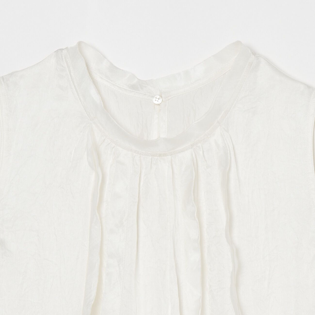HELIOPOLE「HELIOPOLE CREPE SHEER SLEEVELESS BLOUSE」|シャツ・ブラウス|
