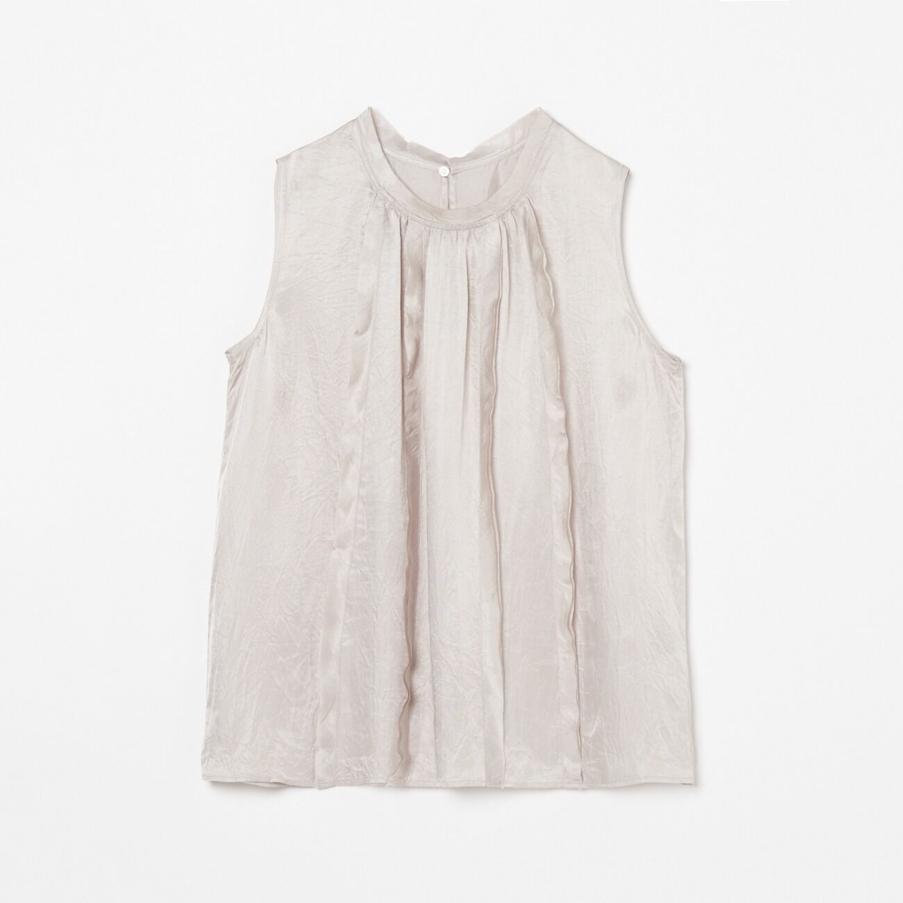 HELIOPOLE「HELIOPOLE CREPE SHEER SLEEVELESS BLOUSE」|シャツ・ブラウス|グレー