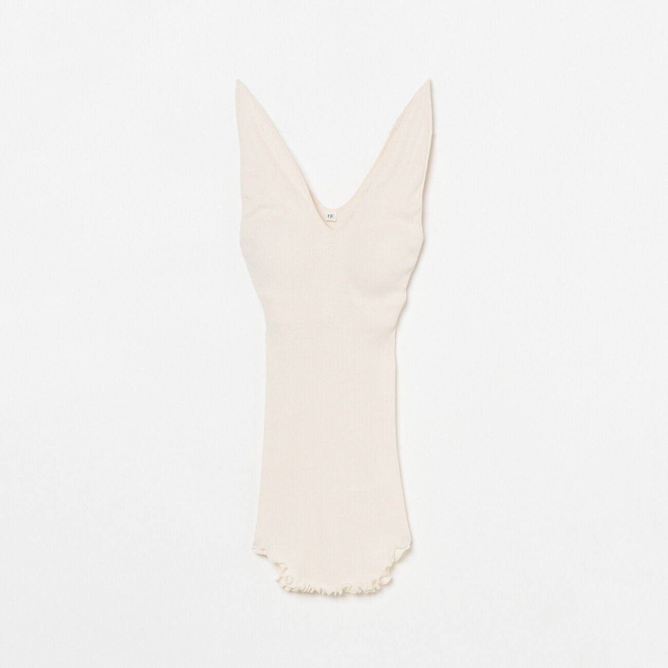  「HAKUJI Twist cotton V-neck tanktop」|Tシャツ・カットソー|アイボリー