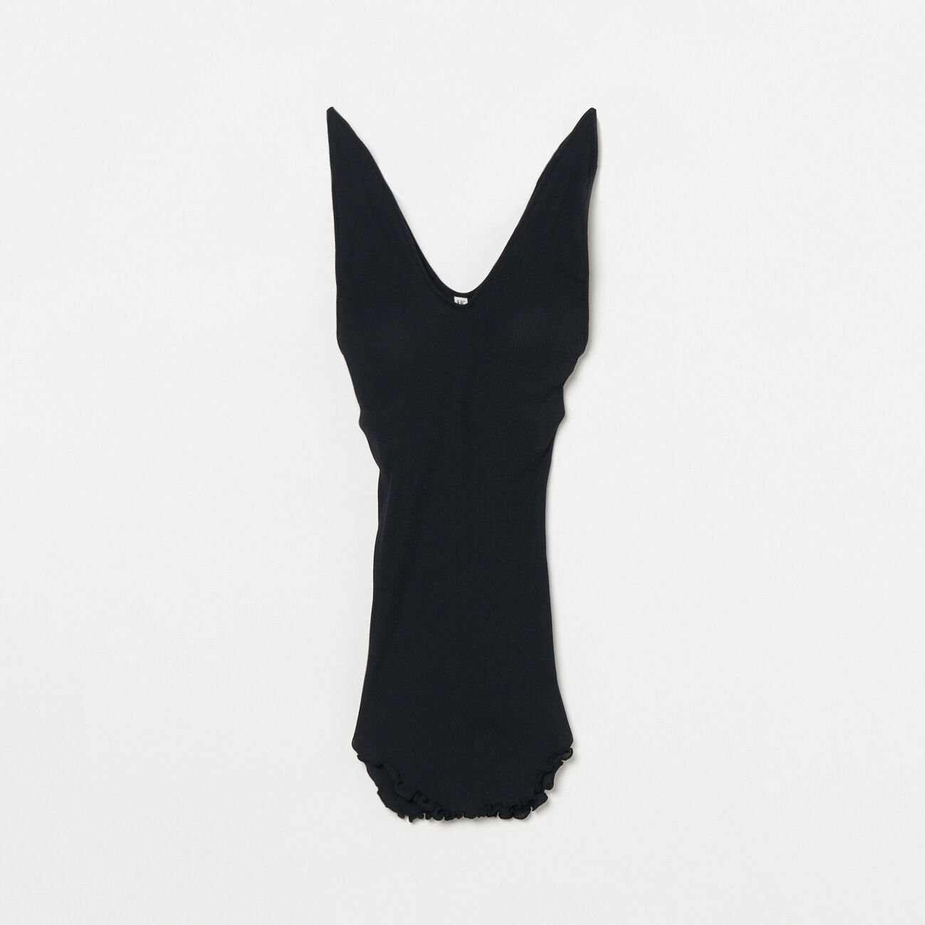  「HAKUJI Twist cotton V-neck tanktop」|Tシャツ・カットソー|ブラック