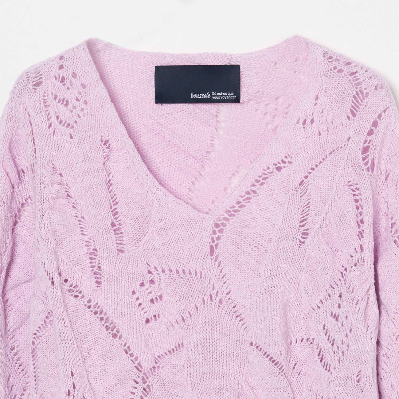  「boussole LEAF LACE V/N」|ニット・セーター|