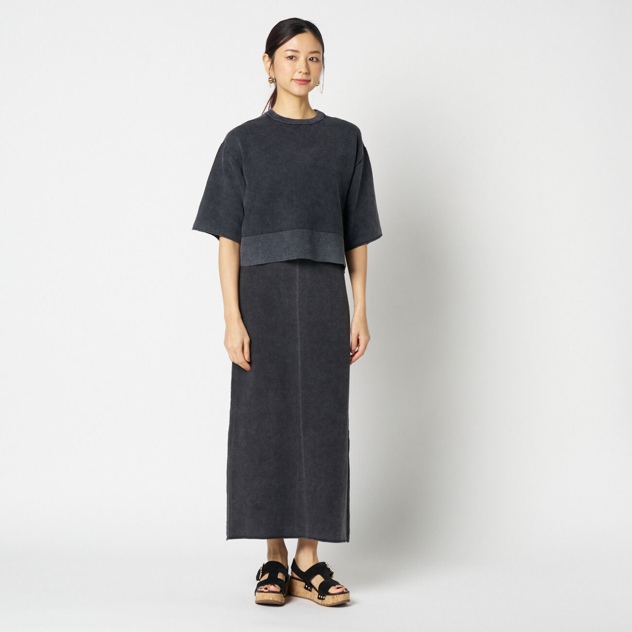 HELIOPOLE「HELIOPOLE FADE RIB KNIT PULLOVER」|ニット・セーター|