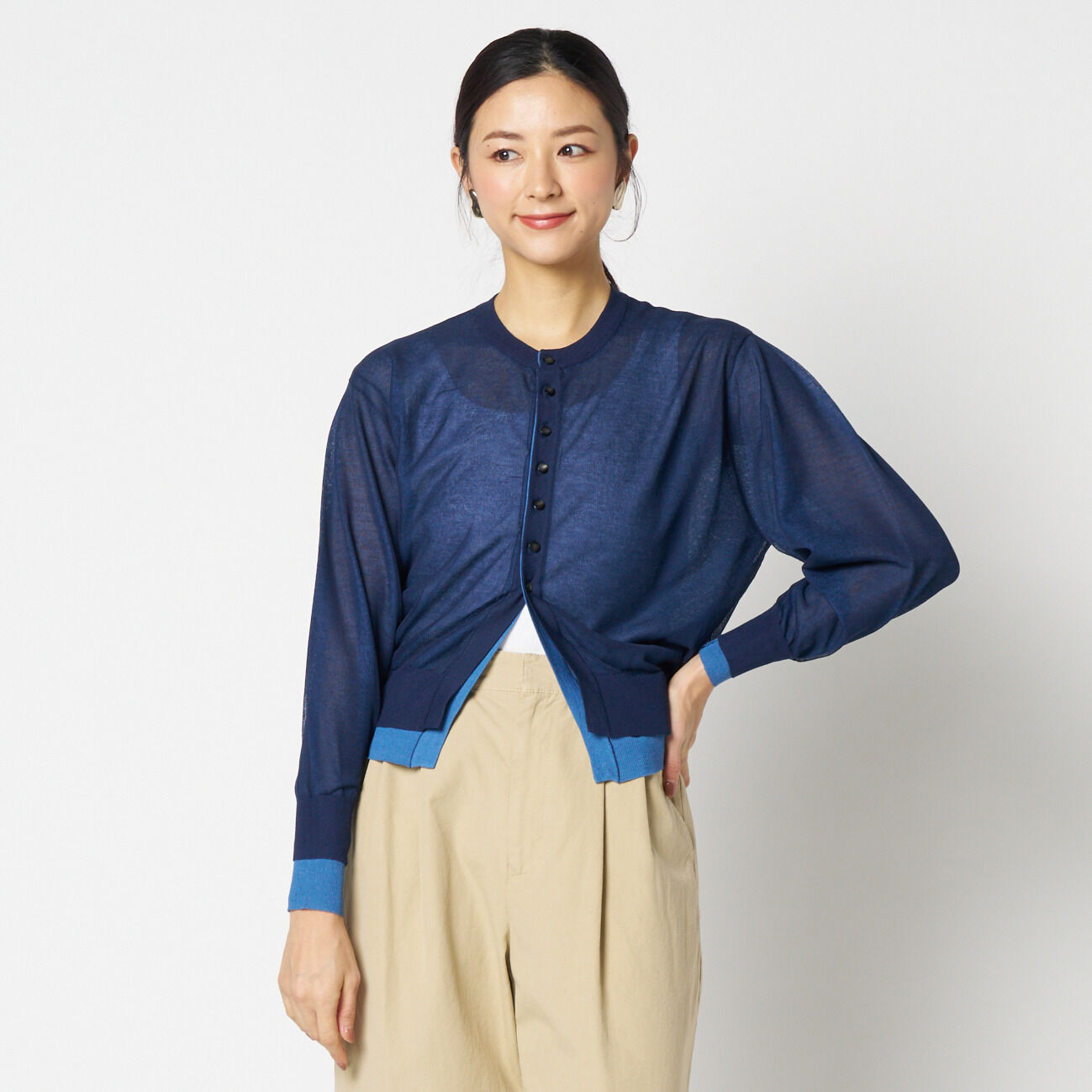 HELIOPOLE「HELIOPOLE LAYERED KNIT REVERSIBLE GARDIGAN」|ニット・セーター|