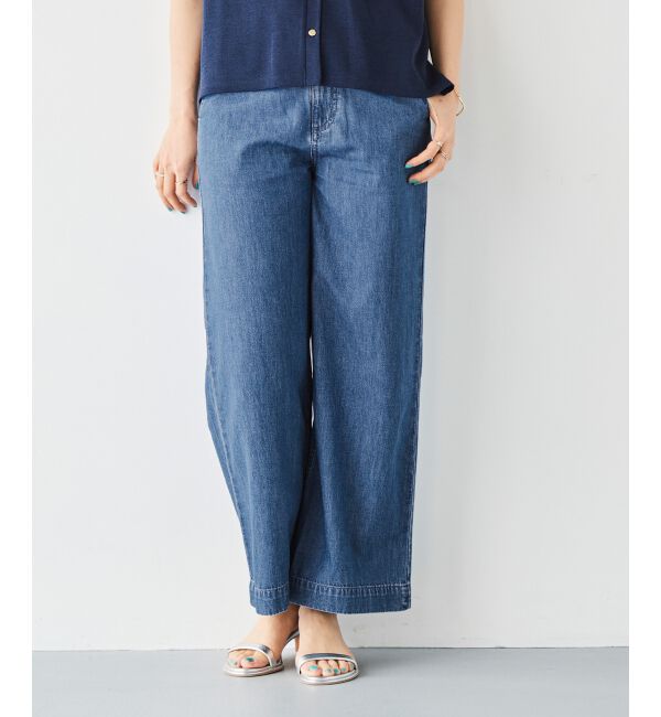le.coeur blanc「ライトオンスデニムワイドパンツ」|デニム|
