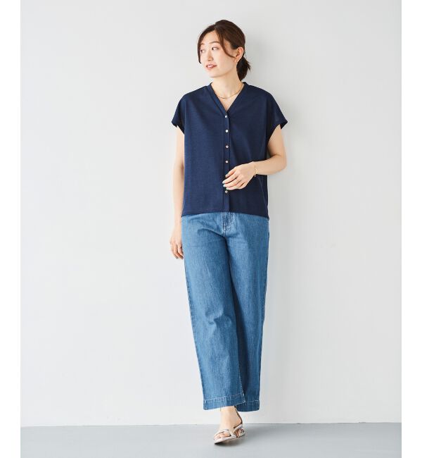 le.coeur blanc「ライトオンスデニムワイドパンツ」|デニム|