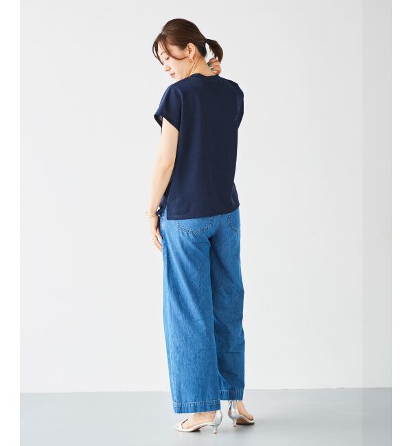 le.coeur blanc「ライトオンスデニムワイドパンツ」|デニム|