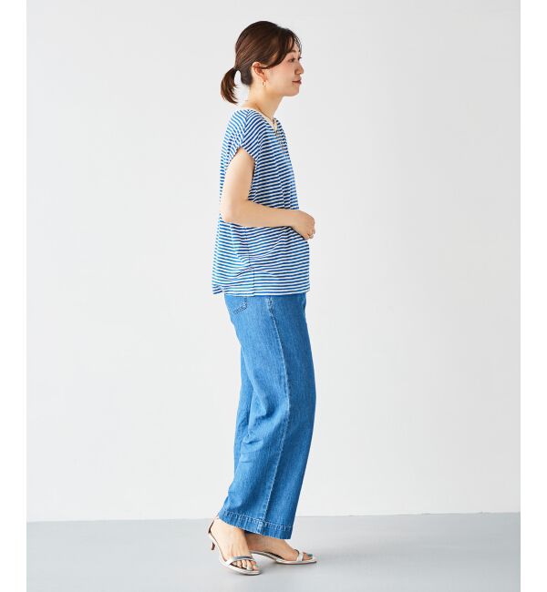 le.coeur blanc「ライトオンスデニムワイドパンツ」|デニム|