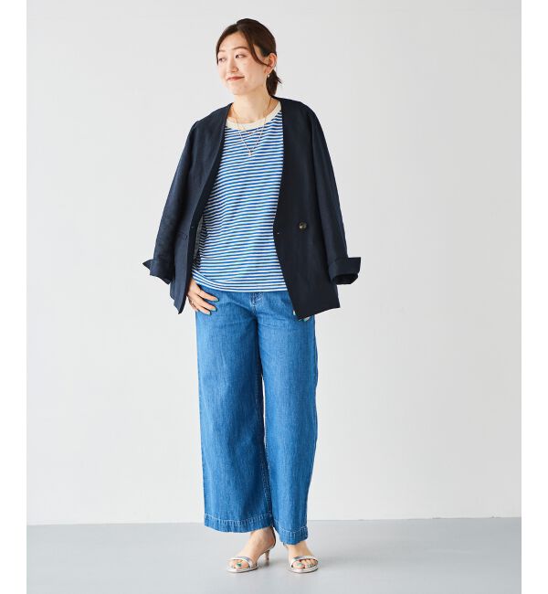 le.coeur blanc「ライトオンスデニムワイドパンツ」|デニム|