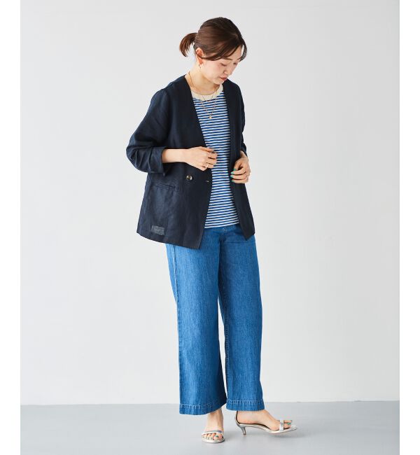 le.coeur blanc「ライトオンスデニムワイドパンツ」|デニム|