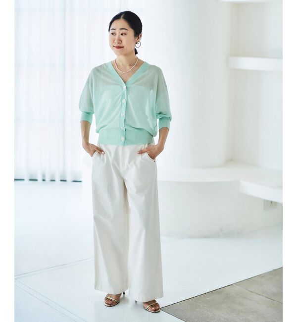 le.coeur blanc「ライトオンスデニムワイドパンツ」|デニム|