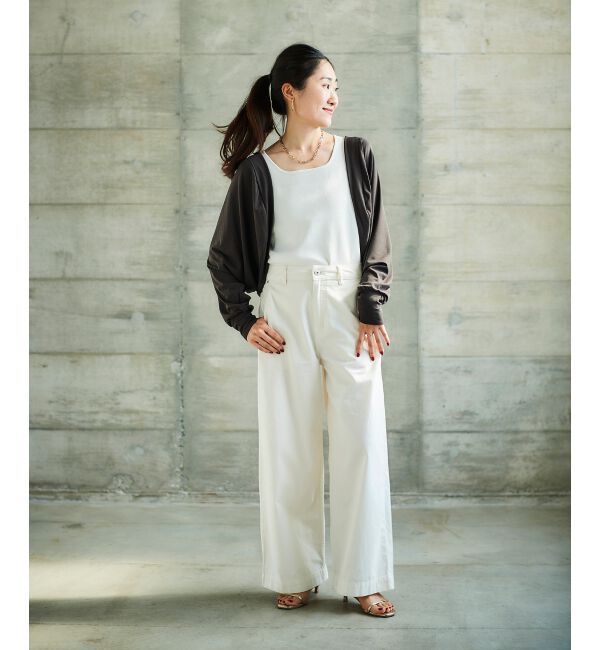 le.coeur blanc「ライトオンスデニムワイドパンツ」|デニム|