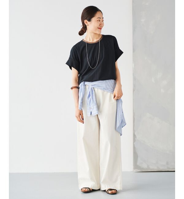 le.coeur blanc「ライトオンスデニムワイドパンツ」|デニム|
