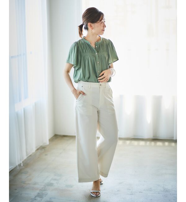 le.coeur blanc「ライトオンスデニムワイドパンツ」|デニム|