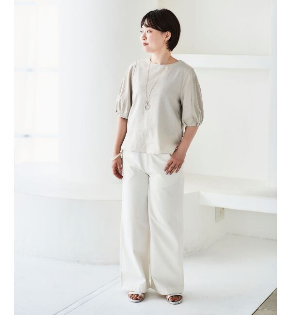 le.coeur blanc「ライトオンスデニムワイドパンツ」|デニム|