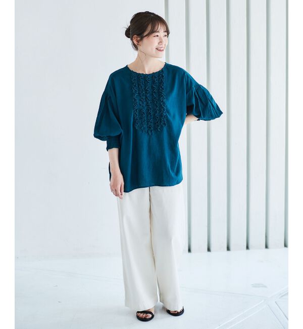 le.coeur blanc「ライトオンスデニムワイドパンツ」|デニム|