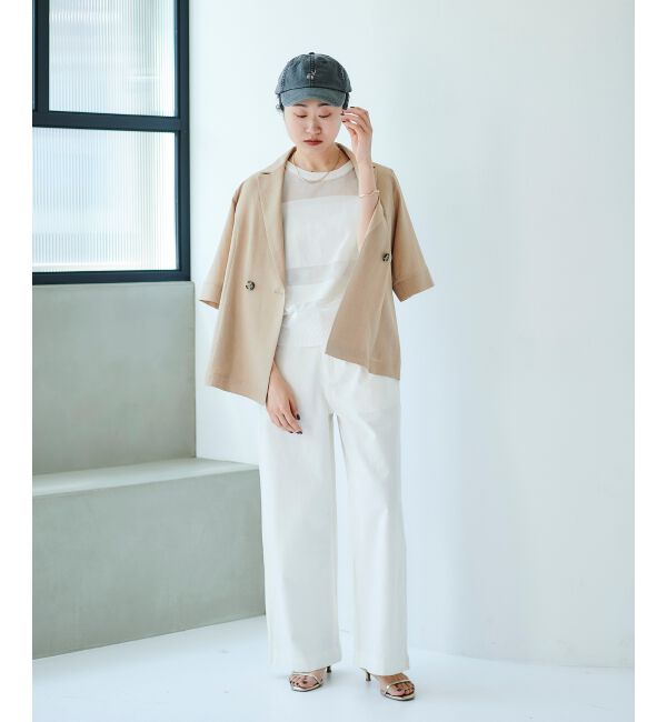 le.coeur blanc「ライトオンスデニムワイドパンツ」|デニム|