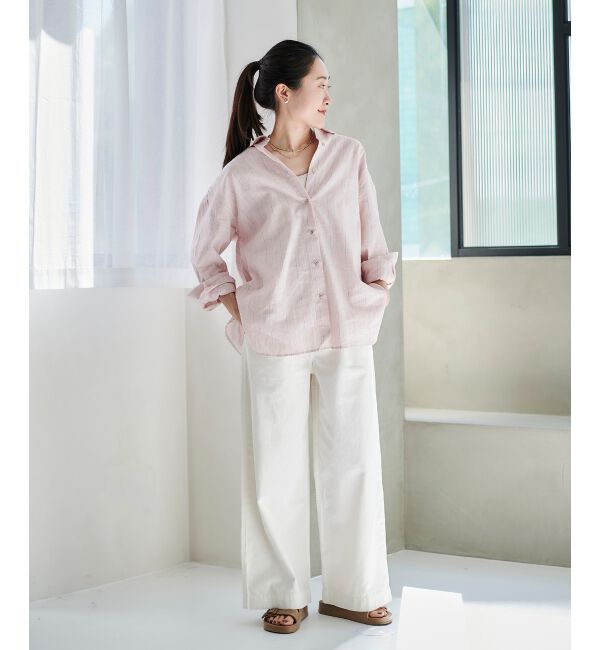 le.coeur blanc「ライトオンスデニムワイドパンツ」|デニム|