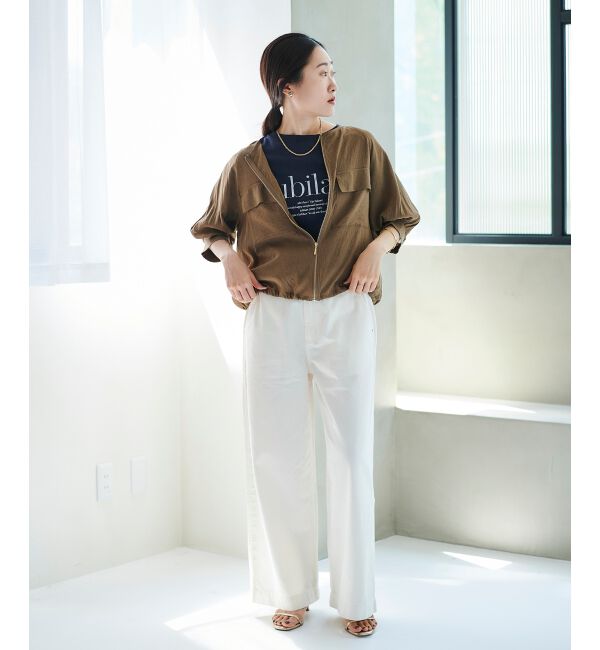 le.coeur blanc「ライトオンスデニムワイドパンツ」|デニム|