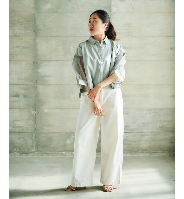 le.coeur blanc「ライトオンスデニムワイドパンツ」|デニム|