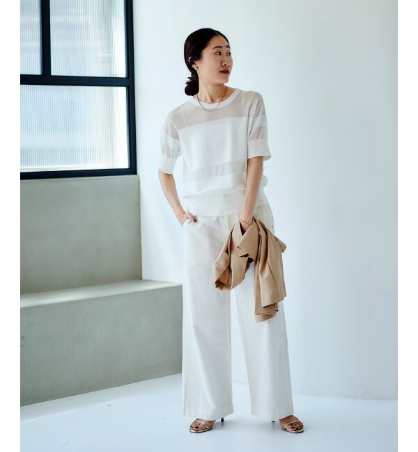 le.coeur blanc「ライトオンスデニムワイドパンツ」|デニム|