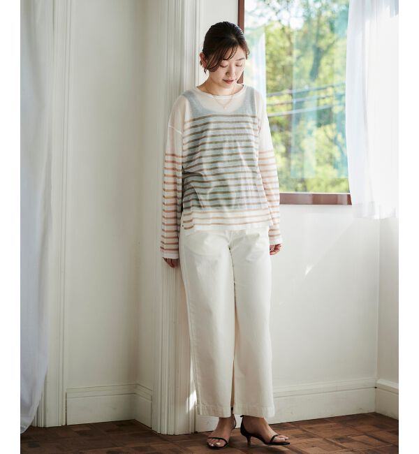 le.coeur blanc「ライトオンスデニムワイドパンツ」|デニム|