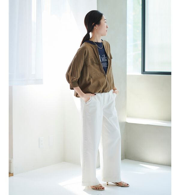 le.coeur blanc「ライトオンスデニムワイドパンツ」|デニム|