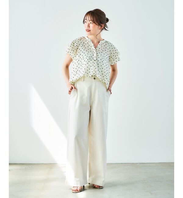 le.coeur blanc「ライトオンスデニムワイドパンツ」|デニム|