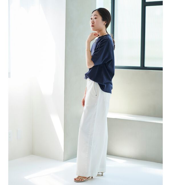 le.coeur blanc「ライトオンスデニムワイドパンツ」|デニム|