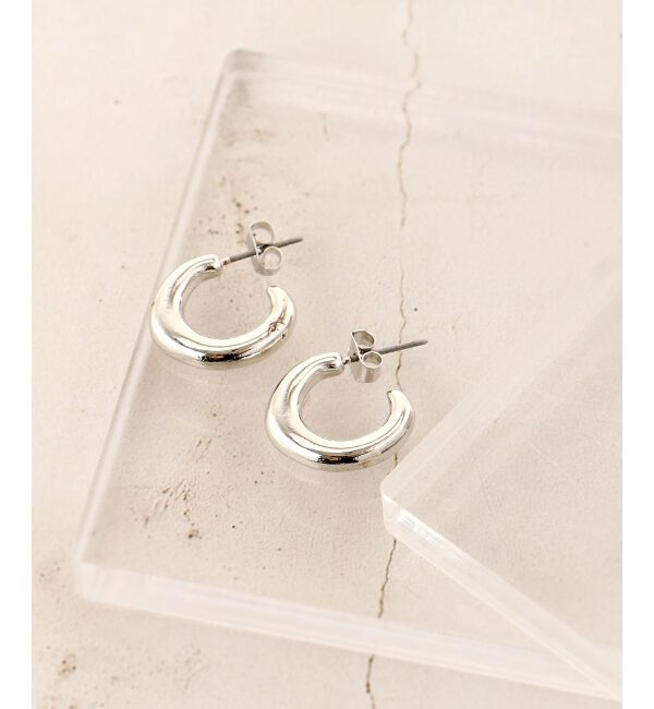 le.coeur blanc「ミニフープピアス」|ピアス|