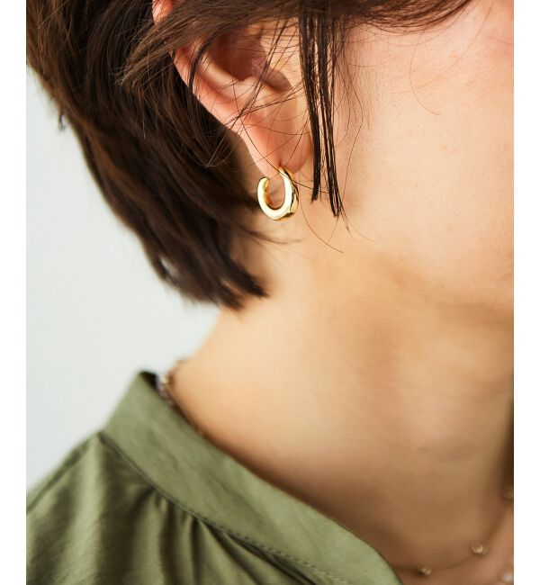 le.coeur blanc「ミニフープピアス」|ピアス|