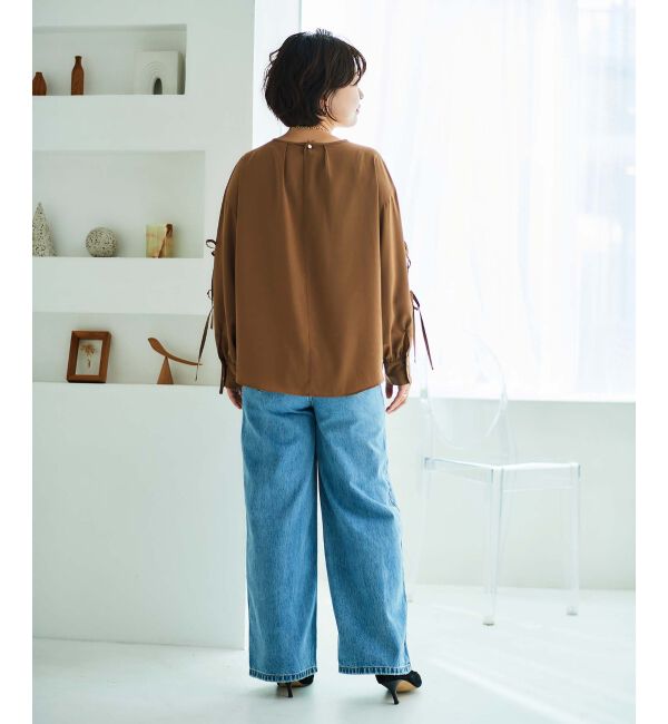 le.coeur blanc「ボリュームスリーブリボンブラウス」|シャツ・ブラウス|