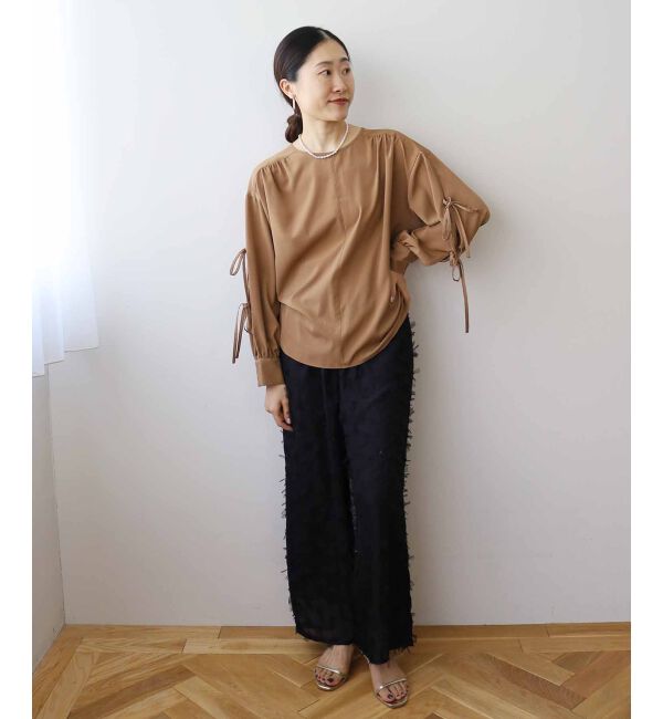 le.coeur blanc「ボリュームスリーブリボンブラウス」|シャツ・ブラウス|