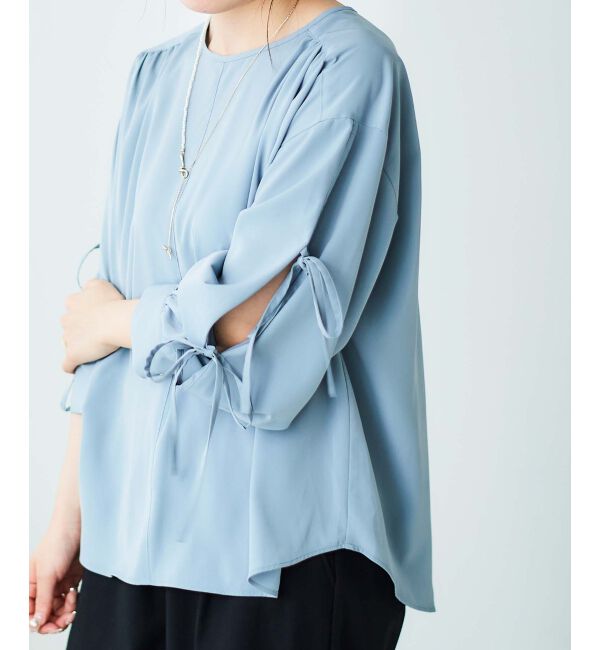 le.coeur blanc「ボリュームスリーブリボンブラウス」|シャツ・ブラウス|