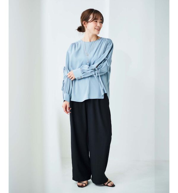 le.coeur blanc「ボリュームスリーブリボンブラウス」|シャツ・ブラウス|