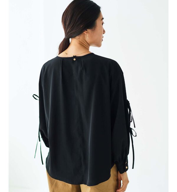 le.coeur blanc「ボリュームスリーブリボンブラウス」|シャツ・ブラウス|