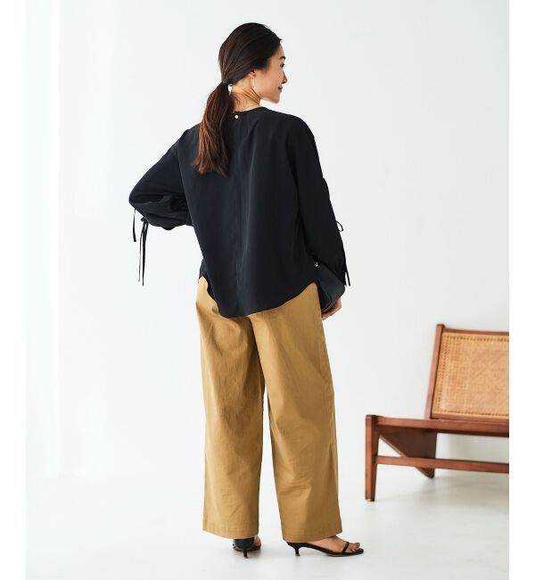 le.coeur blanc「ボリュームスリーブリボンブラウス」|シャツ・ブラウス|