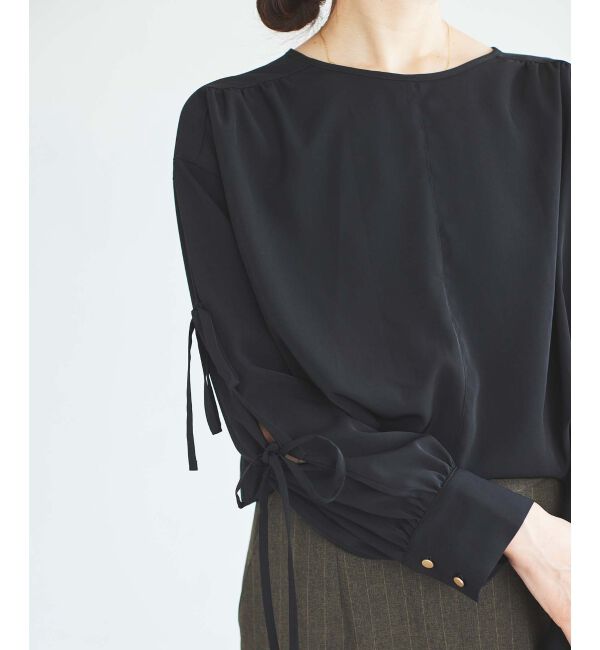 le.coeur blanc「ボリュームスリーブリボンブラウス」|シャツ・ブラウス|