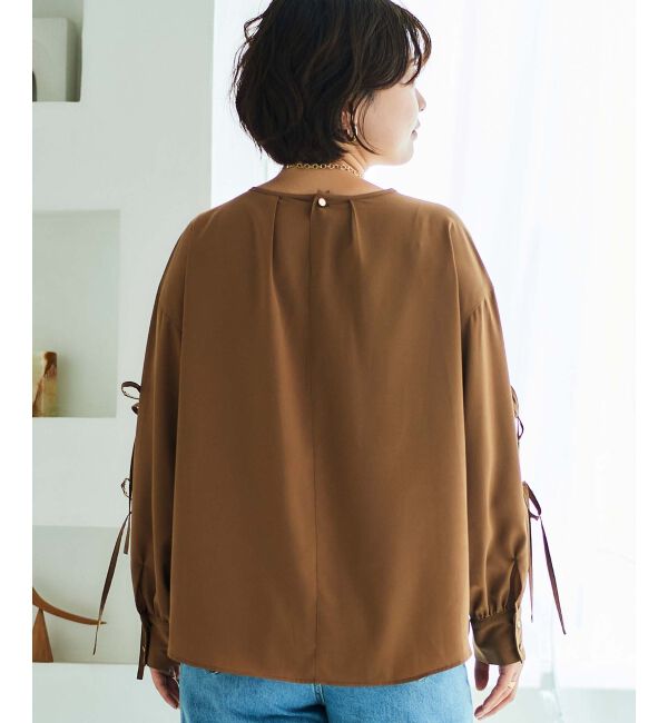 le.coeur blanc「ボリュームスリーブリボンブラウス」|シャツ・ブラウス|