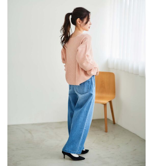 le.coeur blanc「ラメ畦ニットプルオーバー」|ニット・セーター|