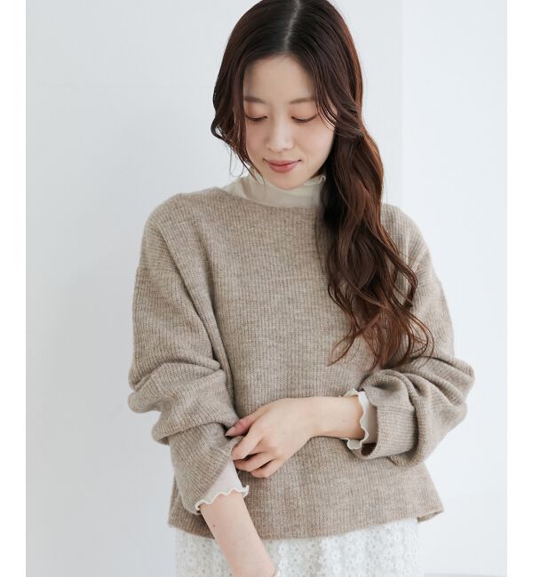 le.coeur blanc「ラメ畦ニットプルオーバー」|ニット・セーター|