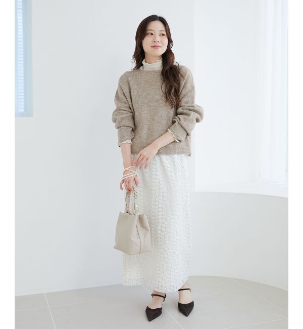 le.coeur blanc「ラメ畦ニットプルオーバー」|ニット・セーター|