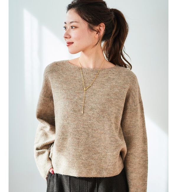 le.coeur blanc「ラメ畦ニットプルオーバー」|ニット・セーター|