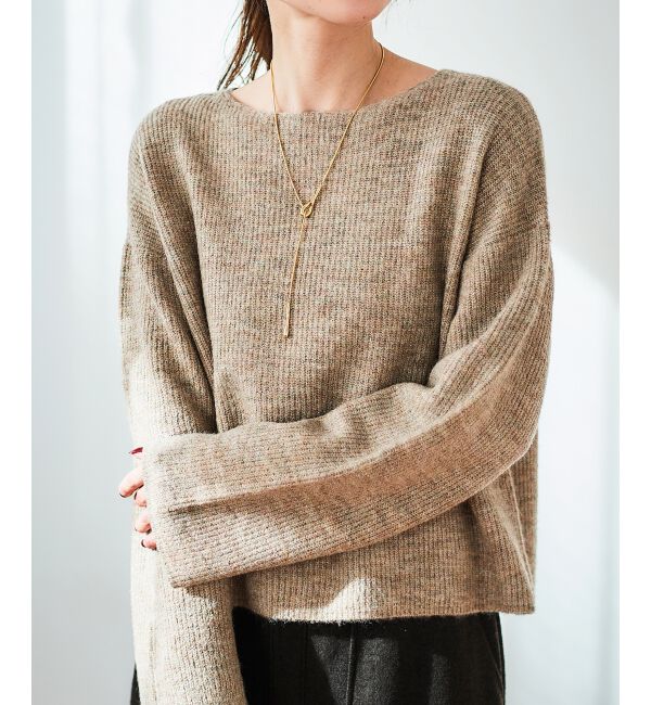 le.coeur blanc「ラメ畦ニットプルオーバー」|ニット・セーター|