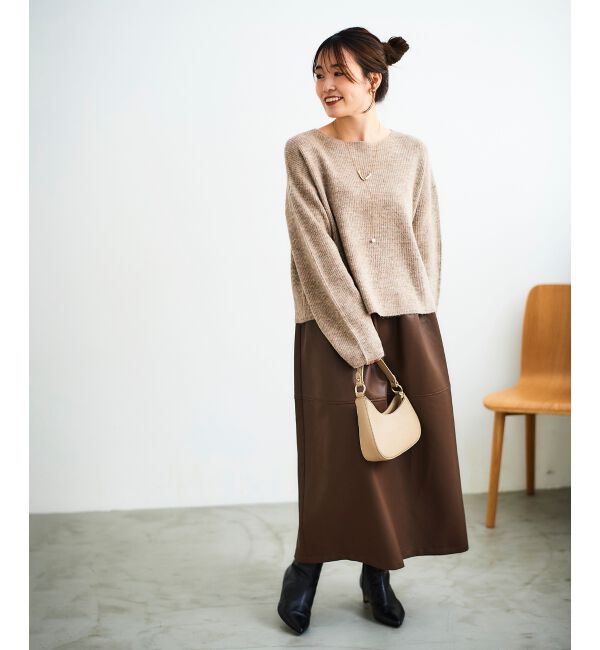 le.coeur blanc「ラメ畦ニットプルオーバー」|ニット・セーター|