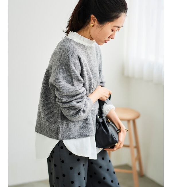 le.coeur blanc「ラメ畦ニットプルオーバー」|ニット・セーター|