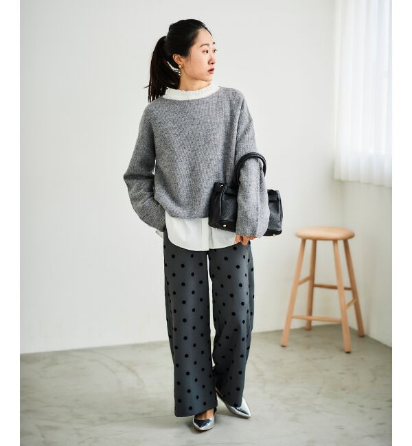 le.coeur blanc「ラメ畦ニットプルオーバー」|ニット・セーター|