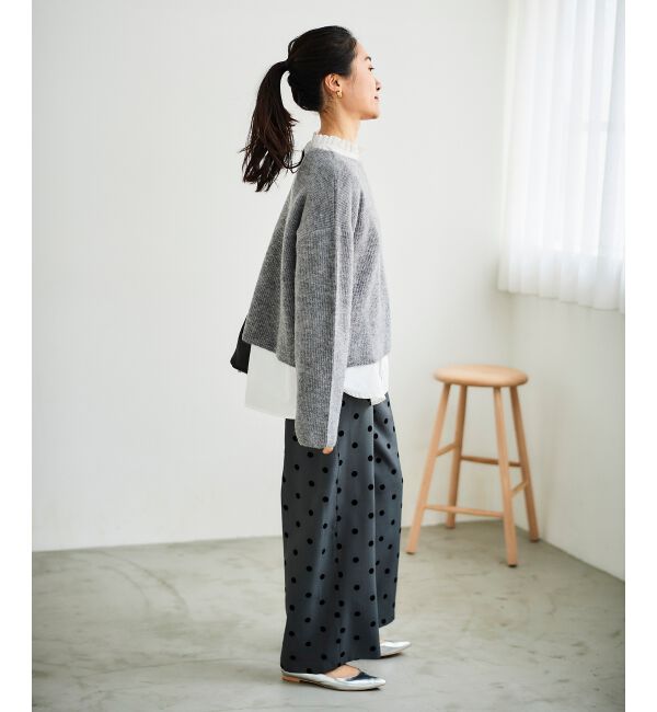 le.coeur blanc「ラメ畦ニットプルオーバー」|ニット・セーター|