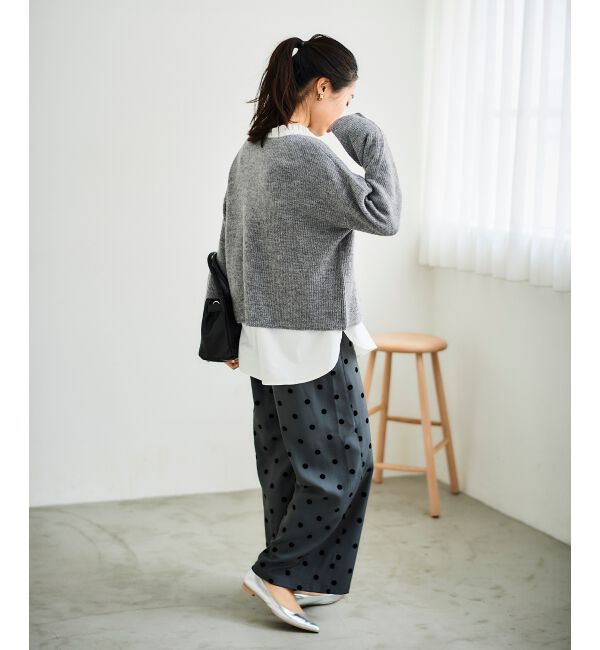 le.coeur blanc「ラメ畦ニットプルオーバー」|ニット・セーター|