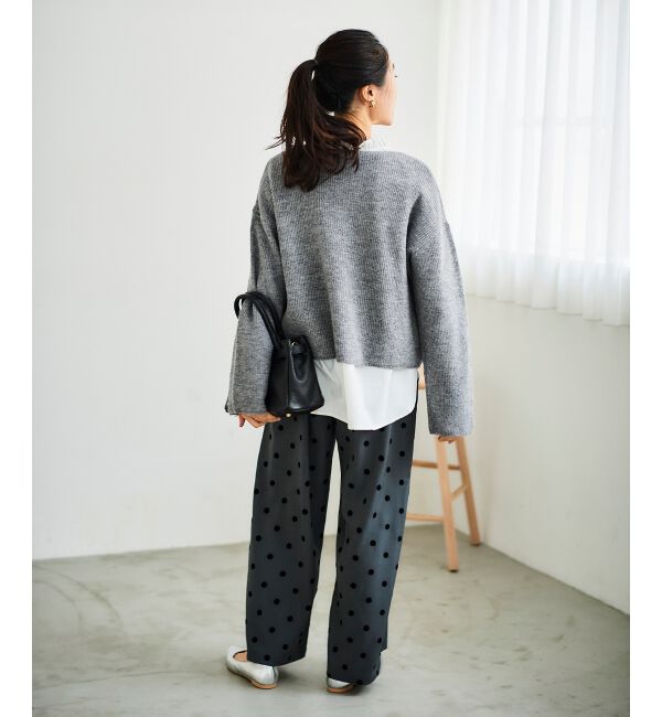 le.coeur blanc「ラメ畦ニットプルオーバー」|ニット・セーター|